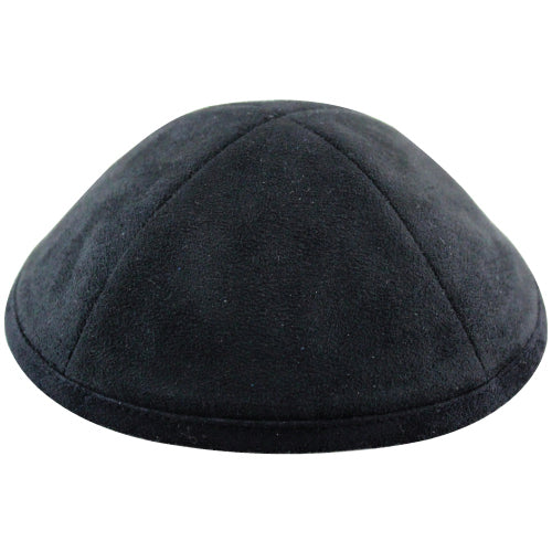 Black Suede Kippah (18cm)