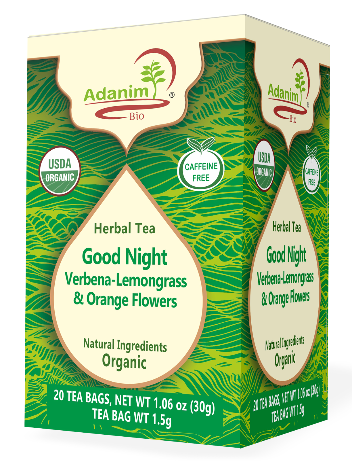 Organic Lemon Verbena, Lemongrass and Orange Flowers Infusion