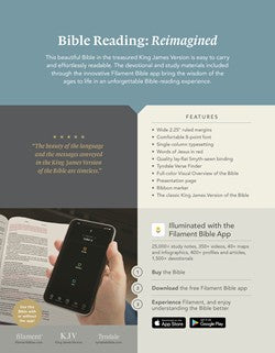 KJV Wide Margin Bible, Filament Enabled, LeatherLike, Indexed, Pink Rose Garden