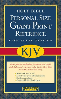 KJV Personal Size Giant Print Reference Bible, Bonded Leather, Burgandy