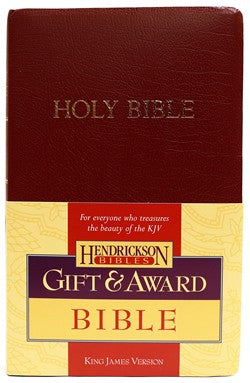 KJV Gift & Award Bible, Imitation Leather, Burgandy