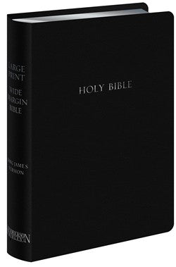 KJV Large Print Wide Margin Bible, Bonded Leather, Black