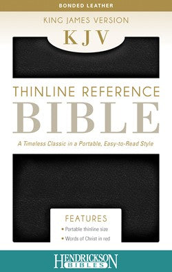 KJV Thinline Reference Bible, Bonded Leather, Black