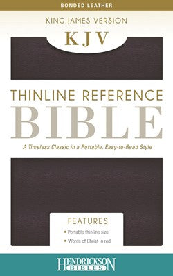 KJV Thinline Reference Bible, Bonded Leather, Burgandy