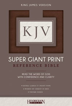 KJV Super Giant Print Reference Bible, Indexed, Flexisoft, Brown