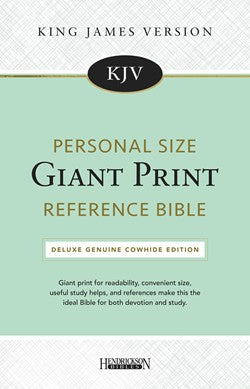 KJV Personal Size Giant Print Reference Bible, Genuine Leather, Black