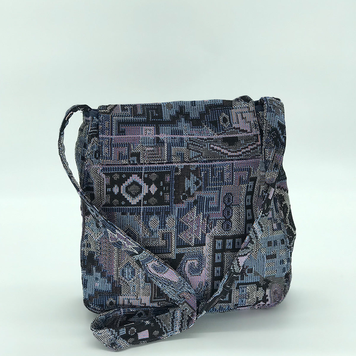 Sara Shoulder Bag - Handcrafted - Black Mosaic Tribal
