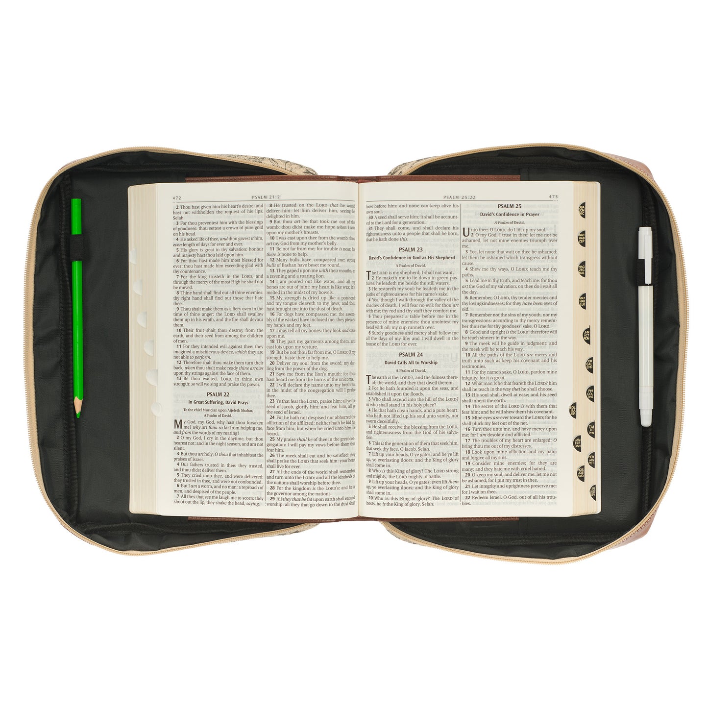 Amazing Grace Natural Canvas Bible Cover - Medium