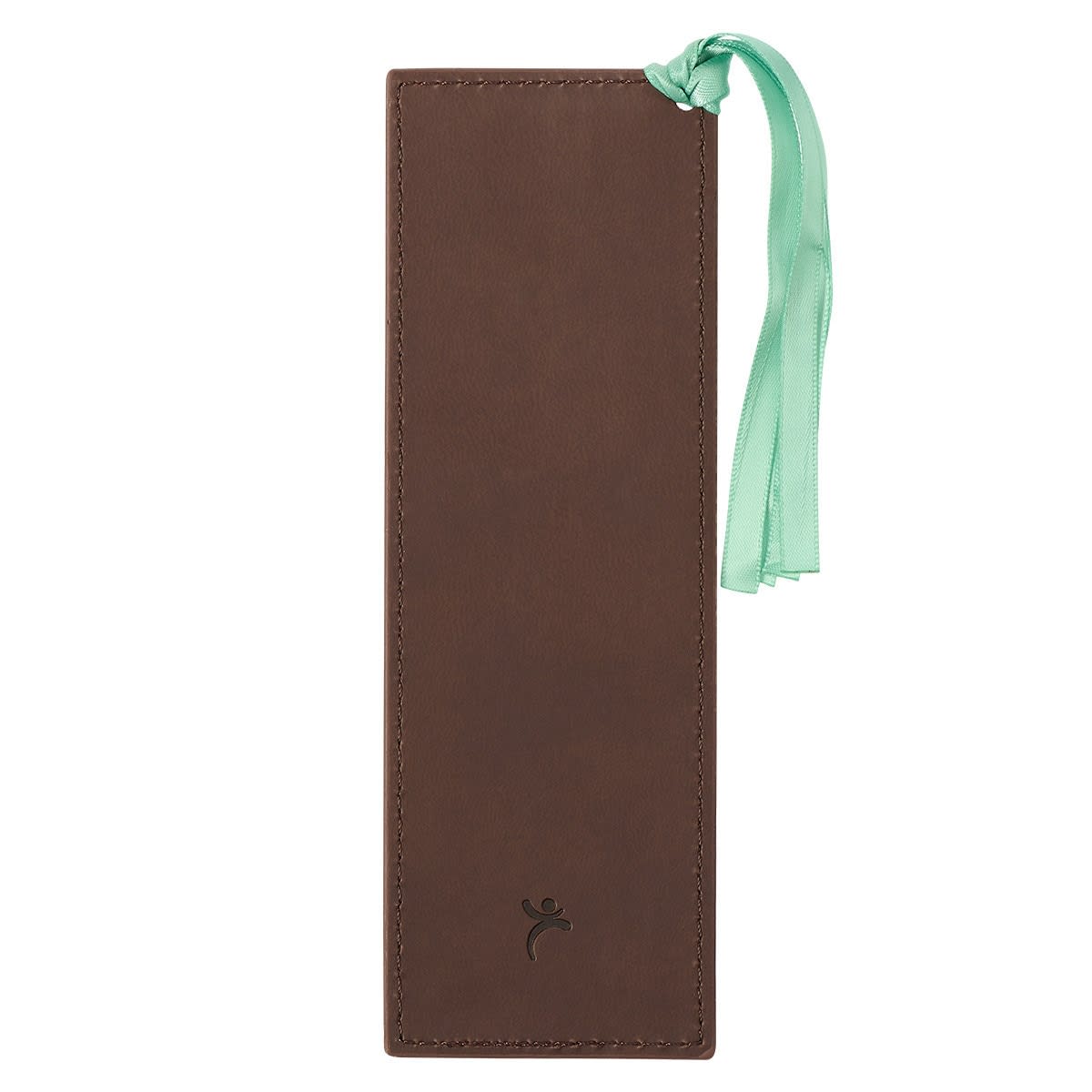 Trust With All Your Heart Brown Floral Faux Leather Bookmark - Proverbs 3:5