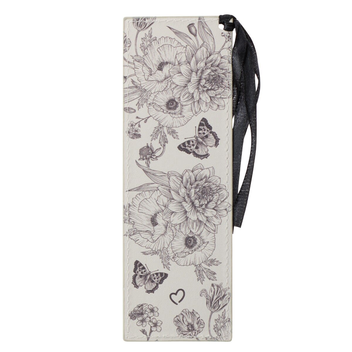 Garden Notes Gray Faux Leather Bookmark