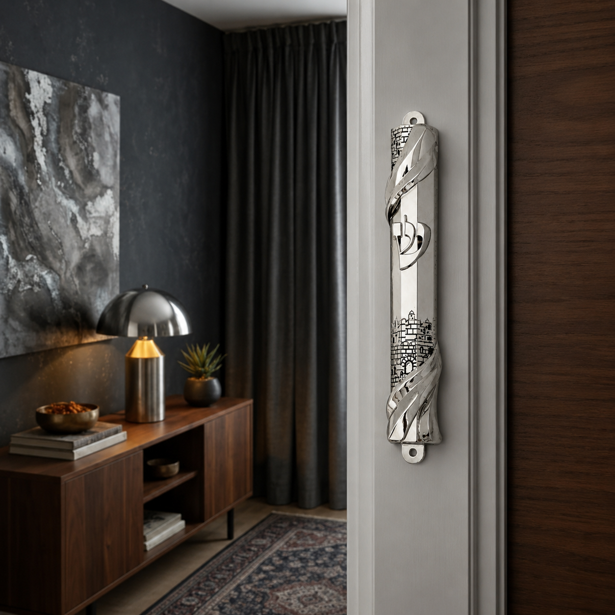 Jerusalem Nickel Mezuzah