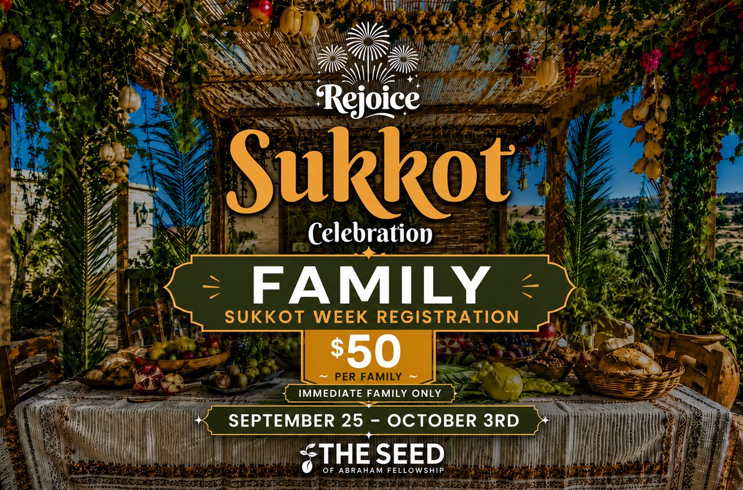 2026 Seed of Abraham Fellowship Sukkot Week Registration
