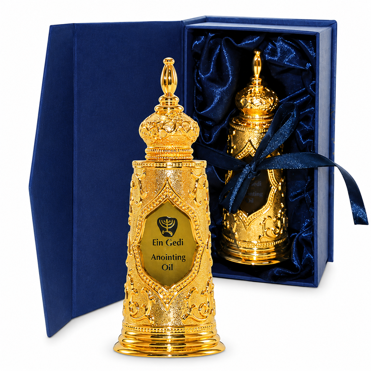 Ein Gedi 27ml gold decorative anointing oil bottle with luxury gift box