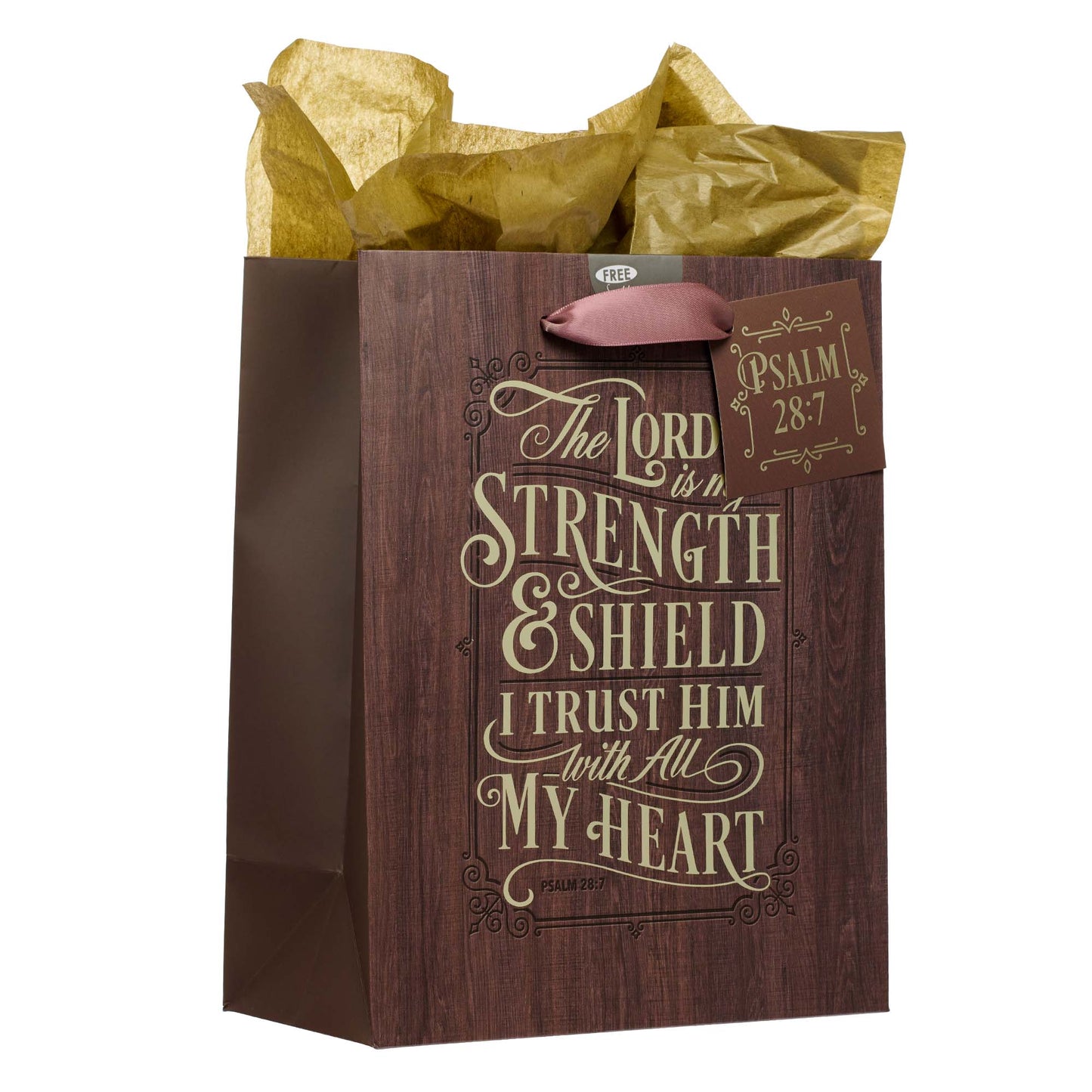 The LORD is My Strength and Shield Medium Gift Bag - Psalm 28:7
