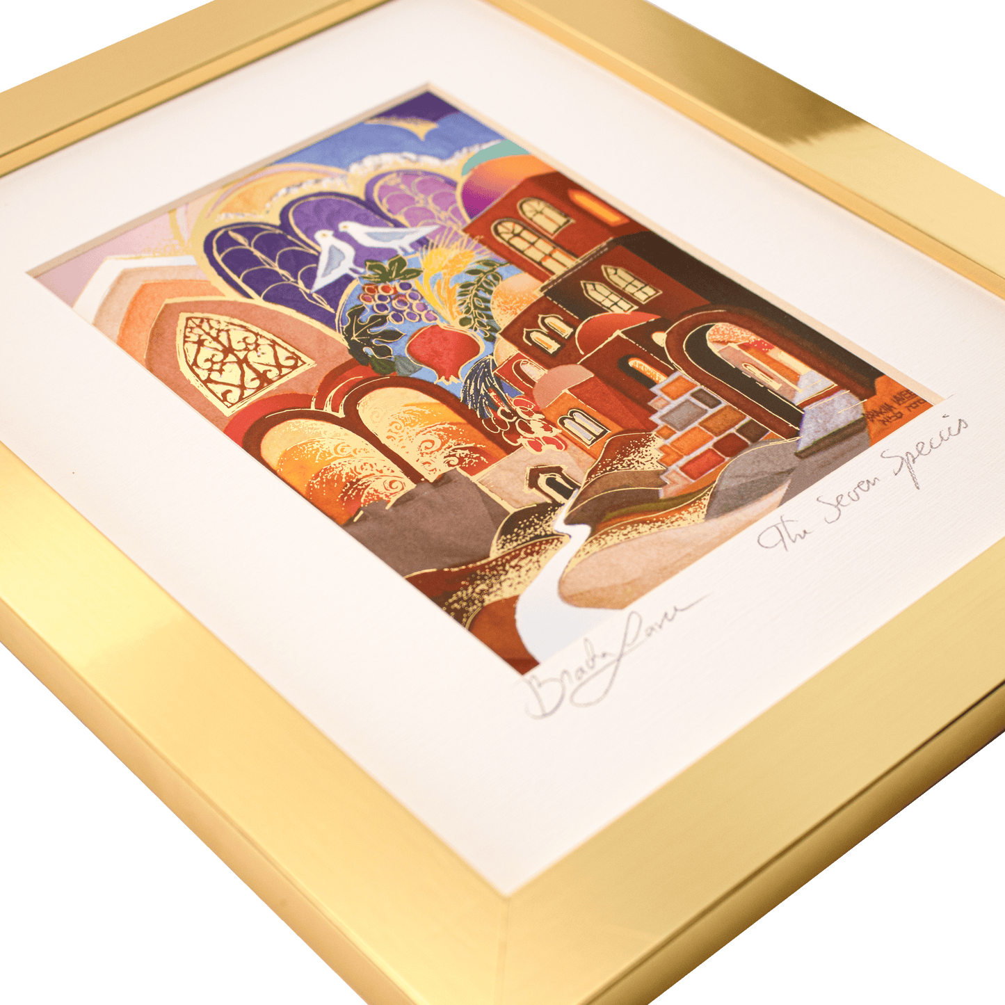 The Seven Species (Bracha Lavee)- Gold Frame