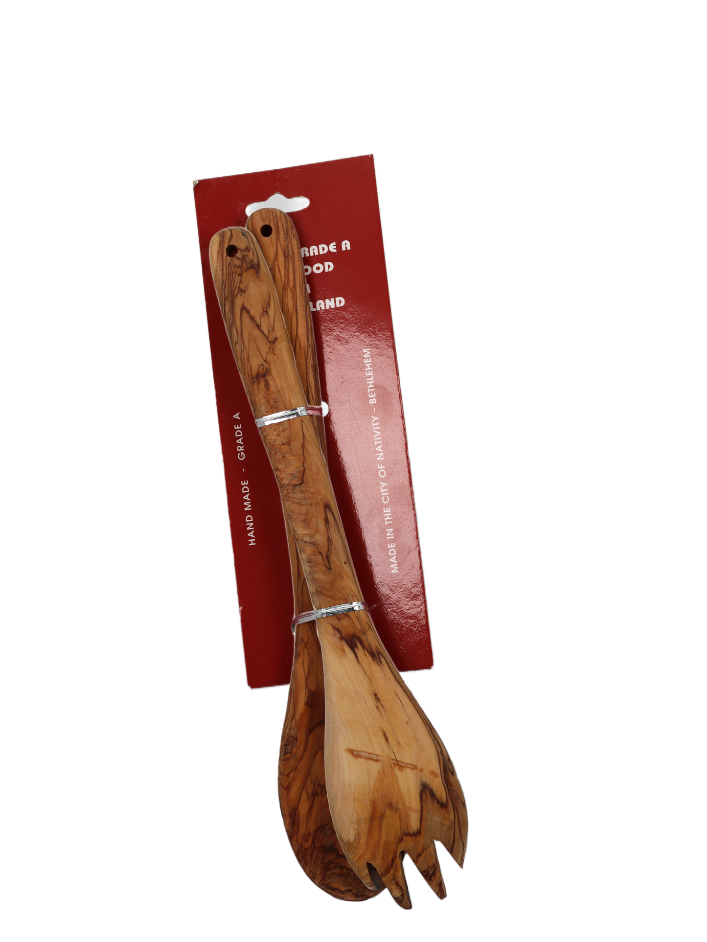 Olive Wood Salad Serving Set