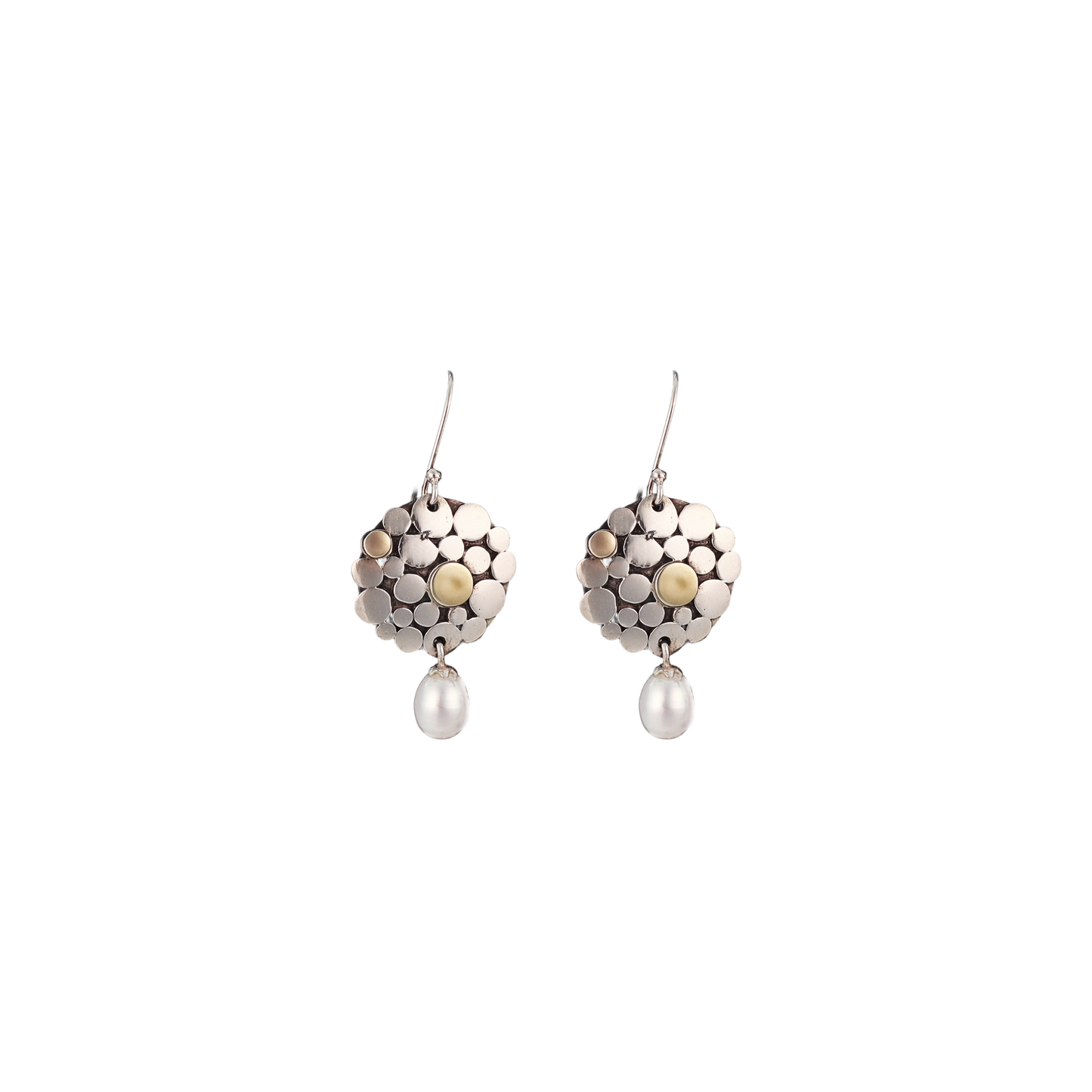 Silver & 14K Gold Dangle Earrings