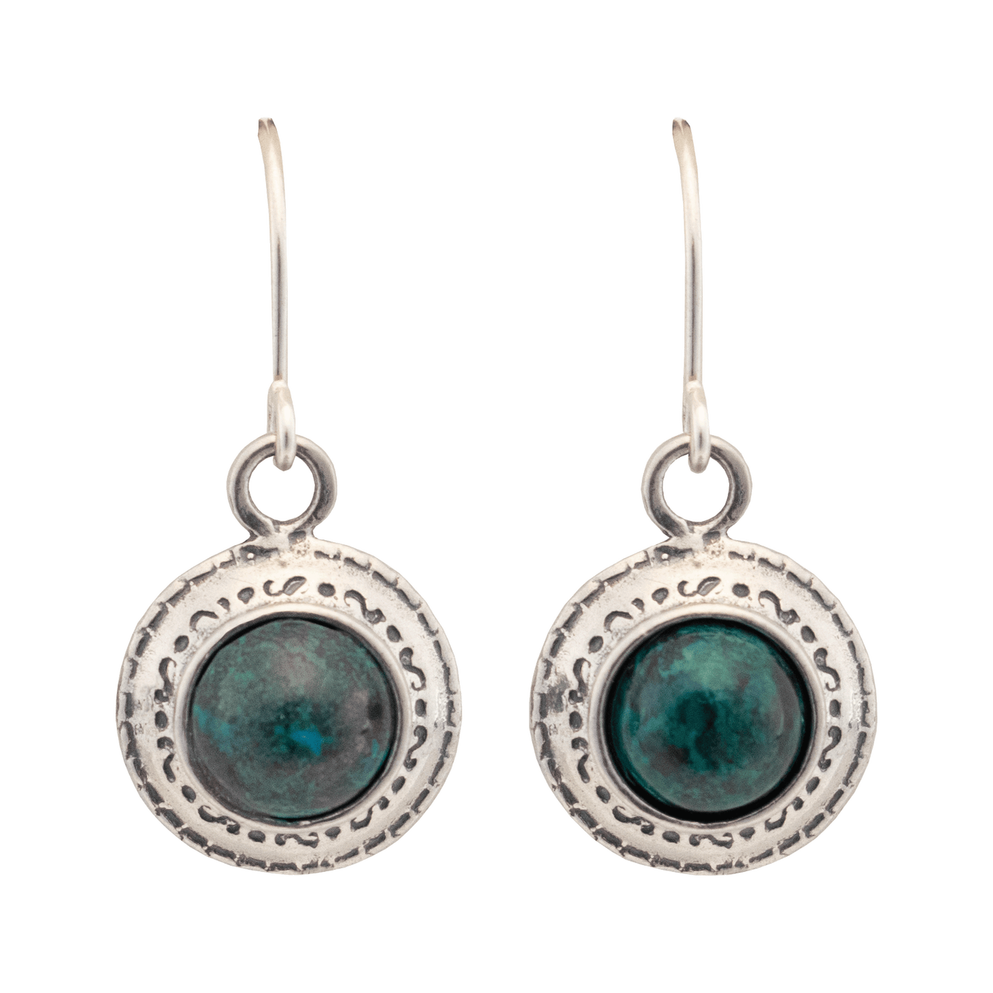 Eilat Stone Round Dangle Earrings
