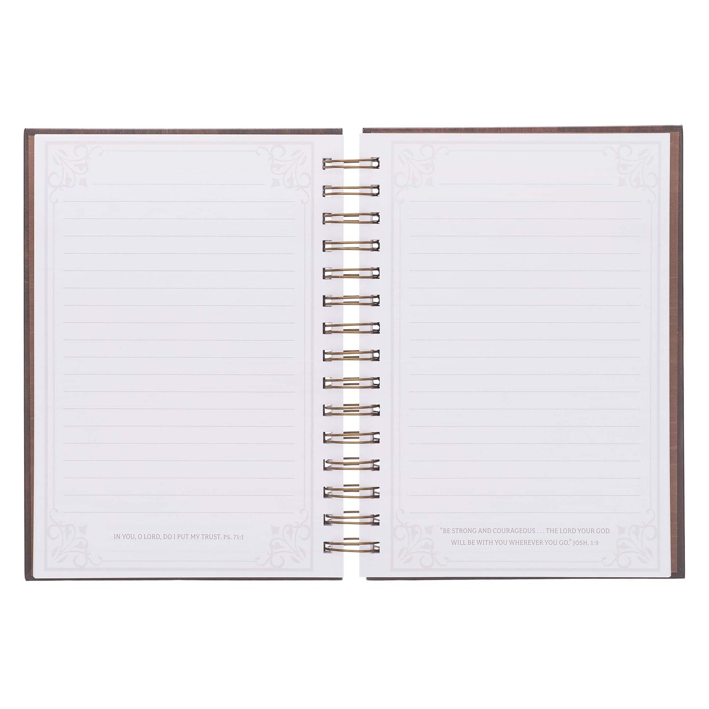 Man Of God Large Spiral Journal in Brown - 1 Timothy 6:11