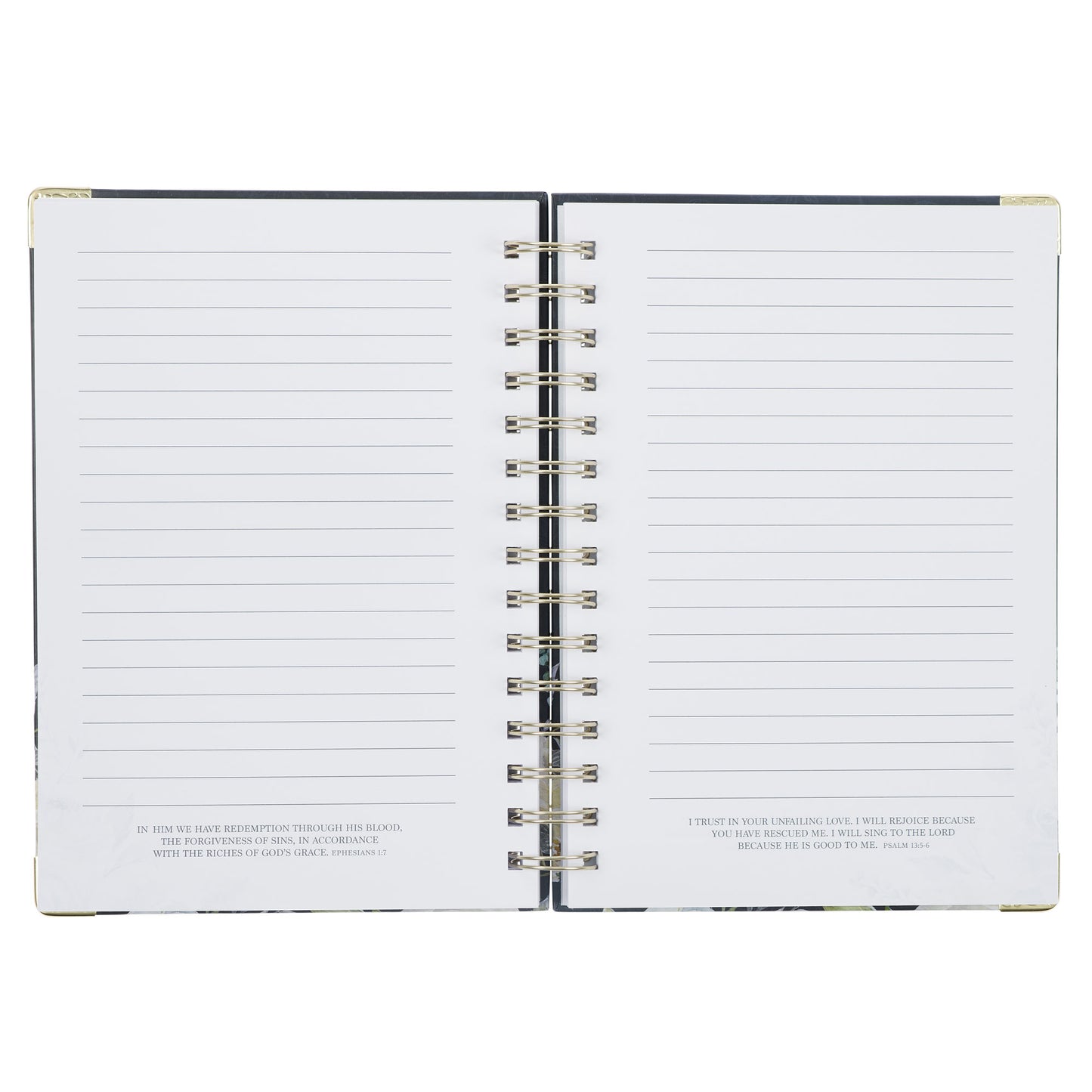 Strength and Dignity Indigo Rose Spiral Journal - Proverbs 31:25