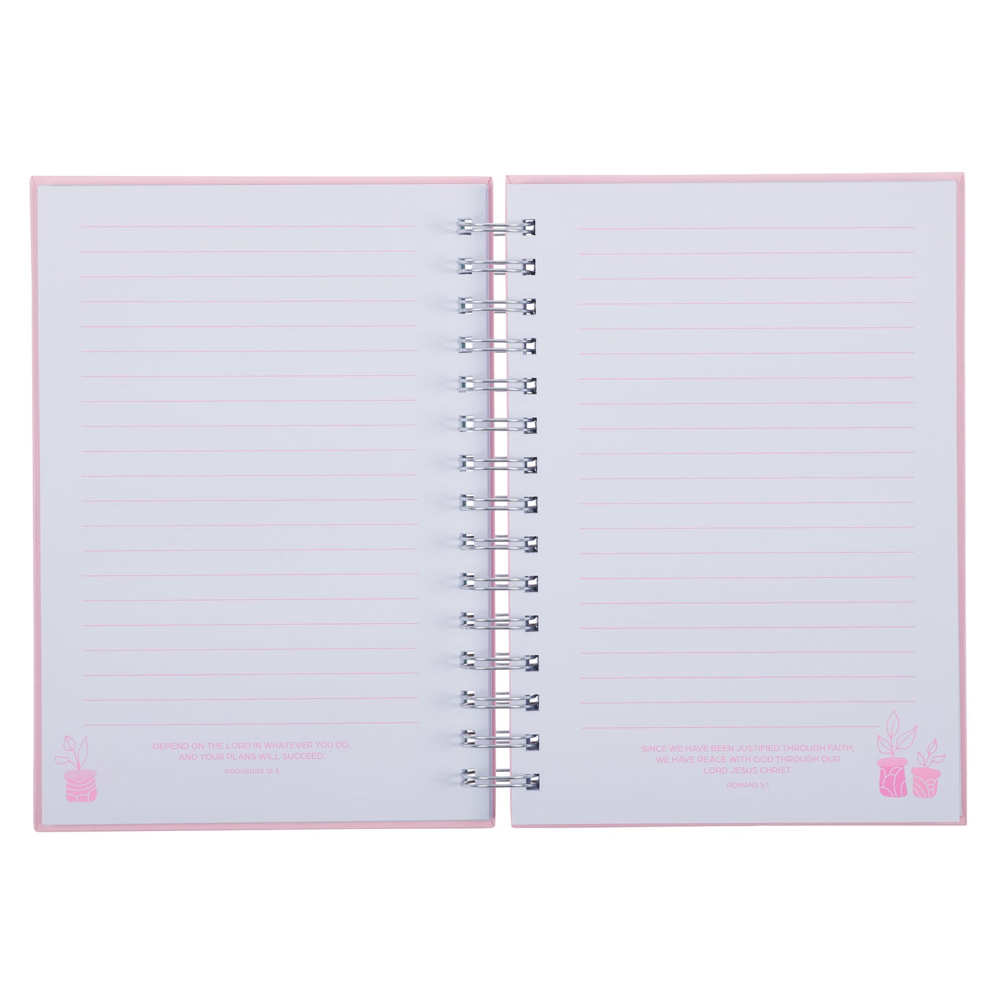 Thank You Mom Pink and White Daisy Spiral Journal - 1 Thessalonians 5:16-18