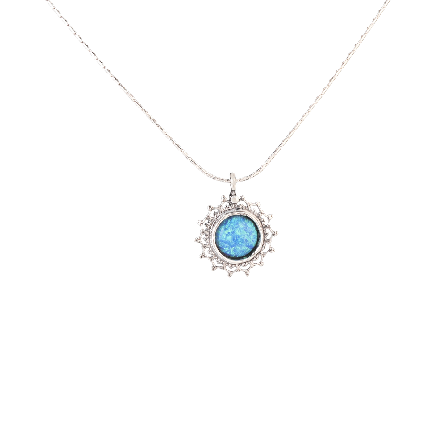 Opal Halo Necklace