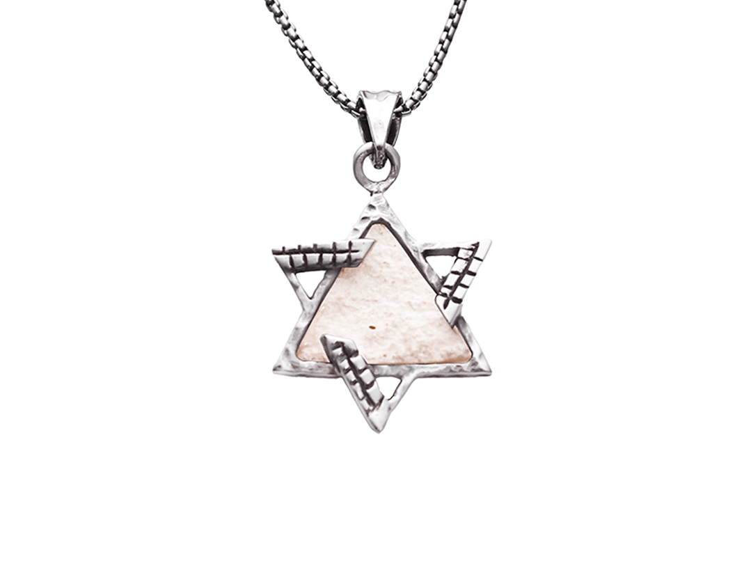Jerusalem-Stone-Silver-Star-of-David-Necklace