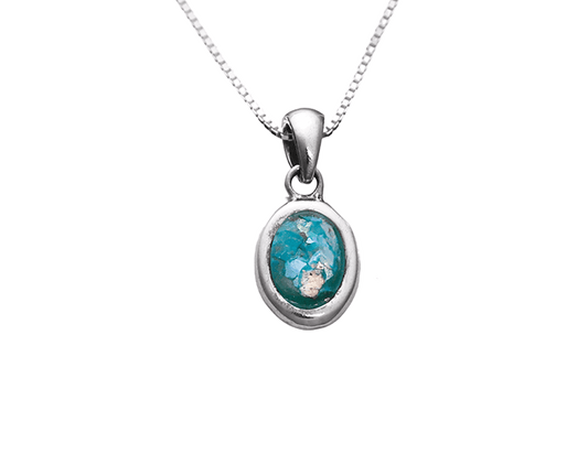Roman-Glass-Silver-Oval-Necklace-Small