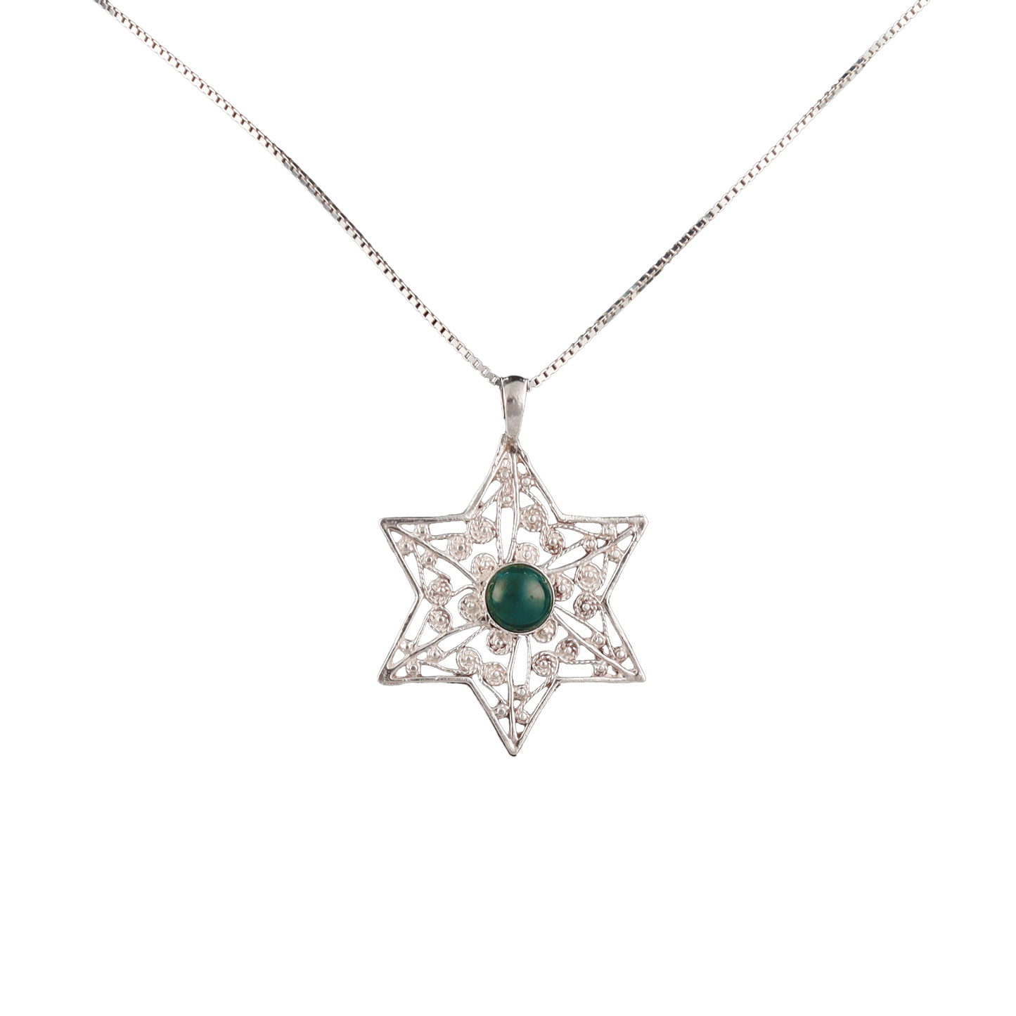 Star of David with Eilat Stone Pendant
