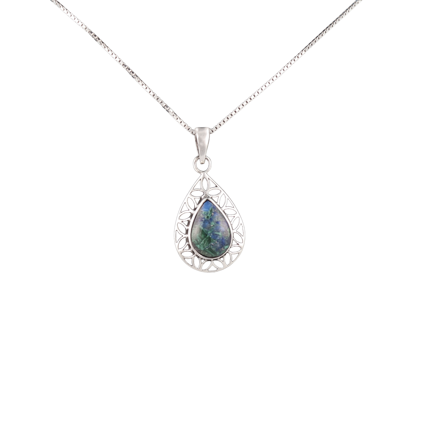 Eilat Stone Vintage Teardrop Pendant