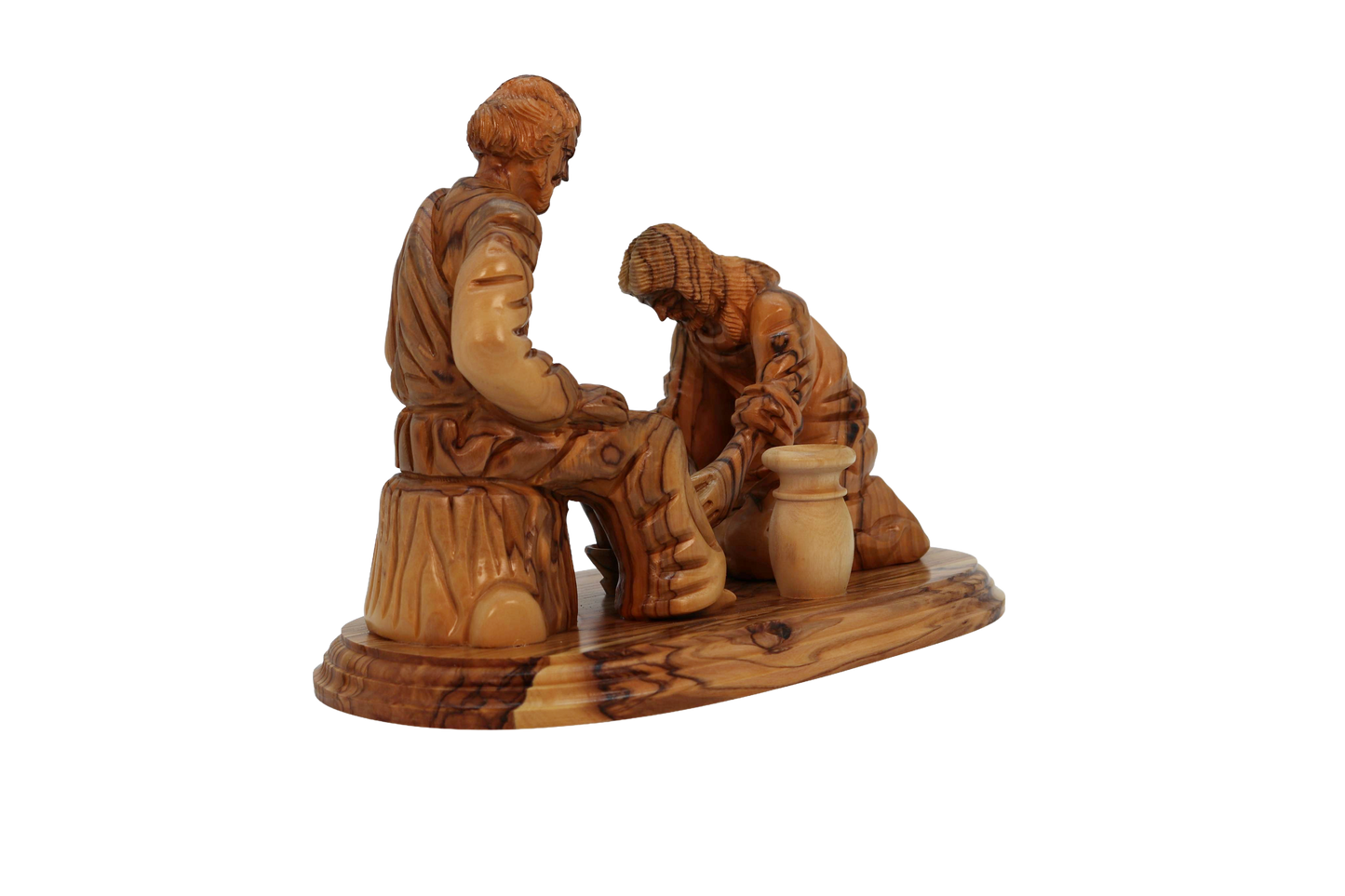 Jesus Washing Feet - Olive Wood