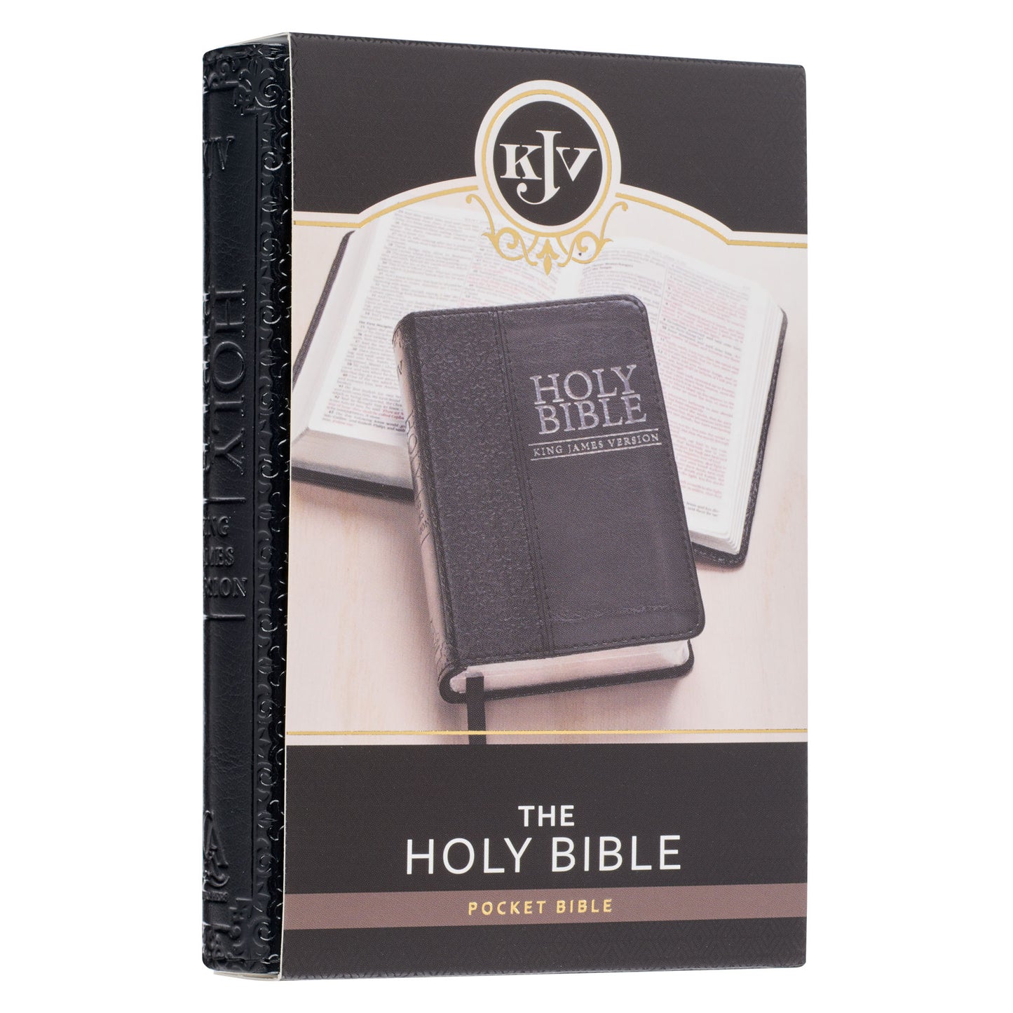 Black Faux Leather King James Version Pocket Bible