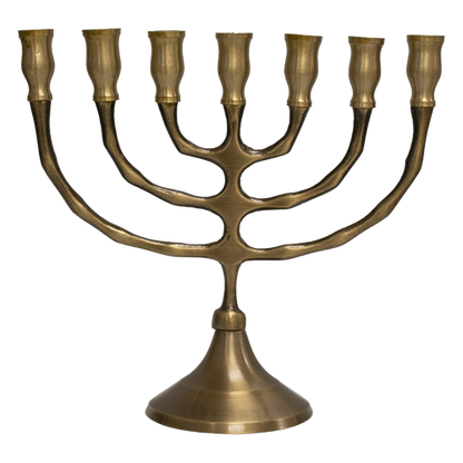 6.25" Brass Temple Menorah