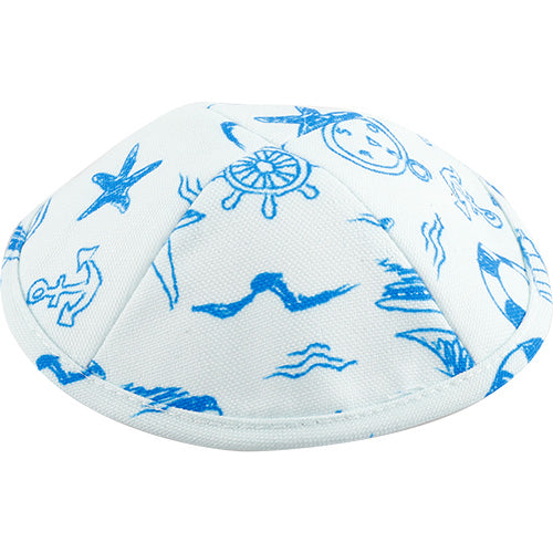 Nautical Motif Fabric Kippah