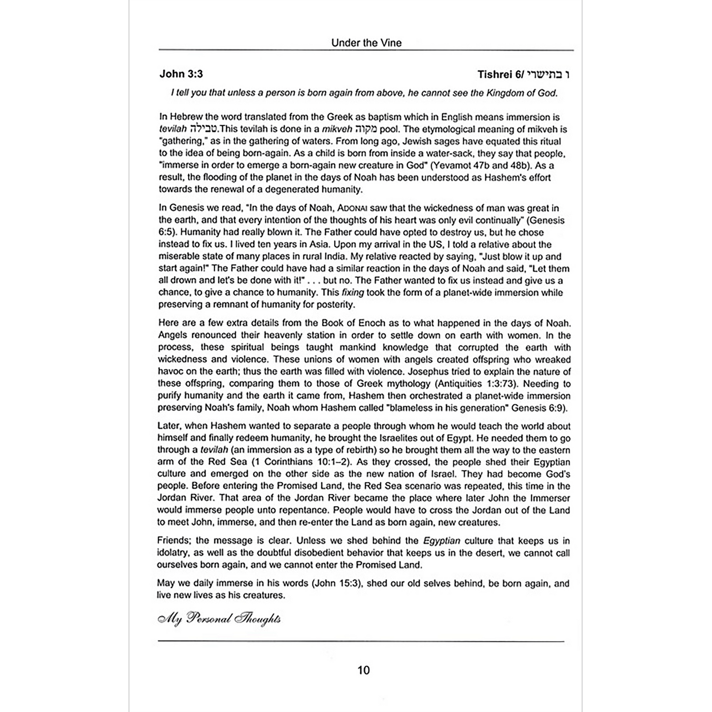 Under the Vine Devotional