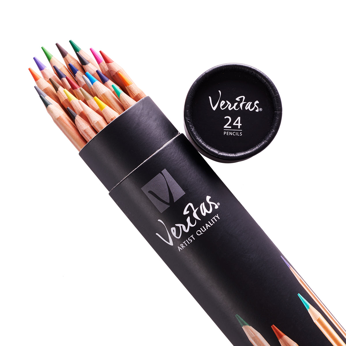 Veritas Coloring Pencils in Cylinder - Set of 24