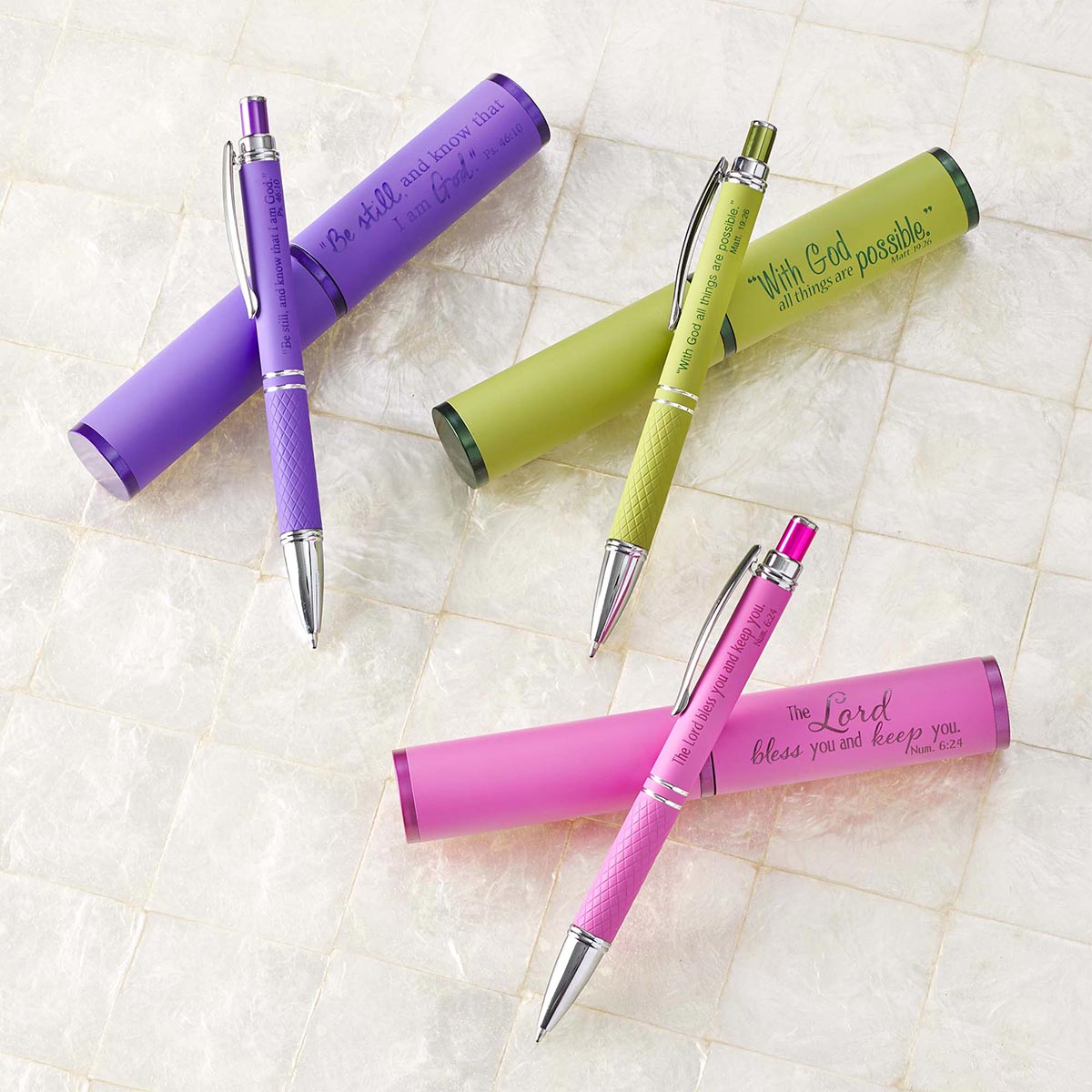 Bless You and Keep You Pink Gift Pen and Case - Numbers 6:24