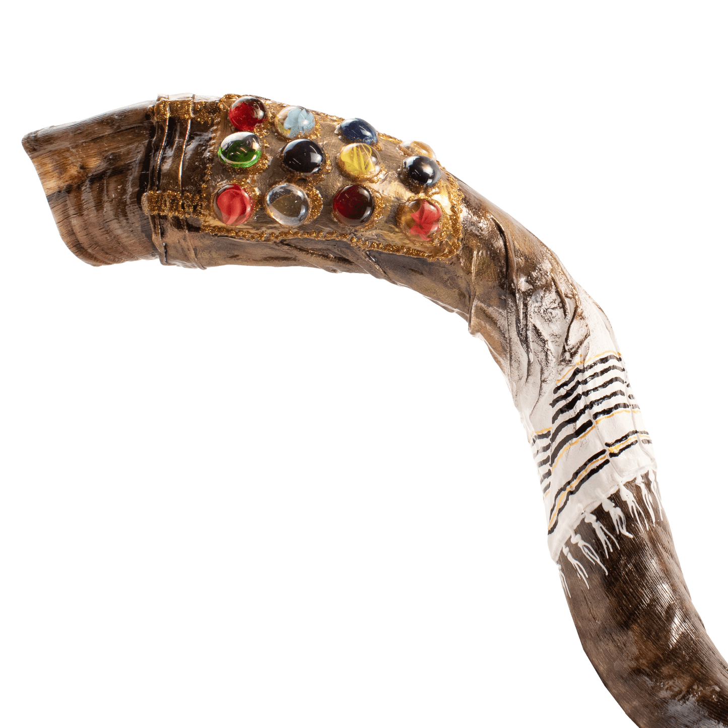 Tallit & Hoshen 3D Painted Yemenite Shofar