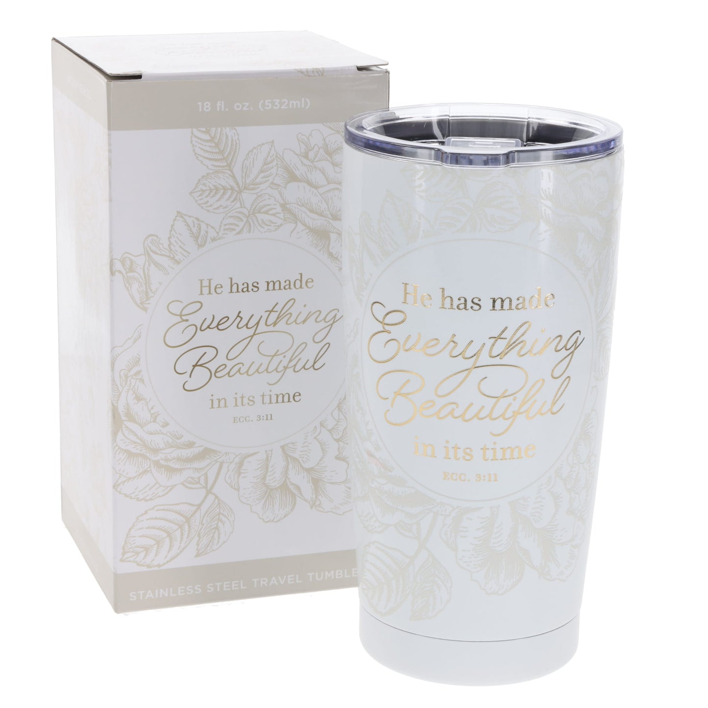 Everything Beautiful Stainless Steel Travel Tumbler - Ecclesiastes 3:11