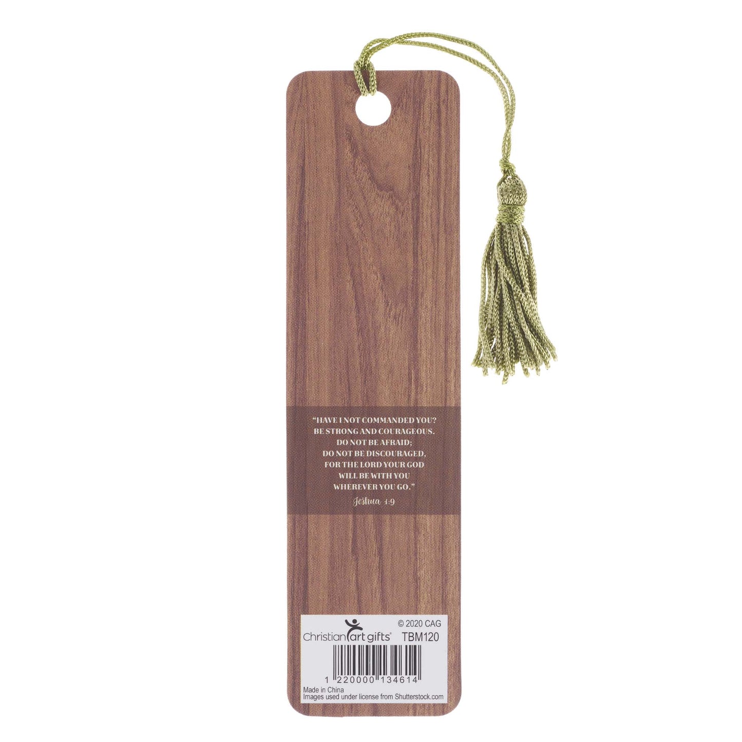 Strong & Courageous Bookmark with Tassel - Joshua 1:9