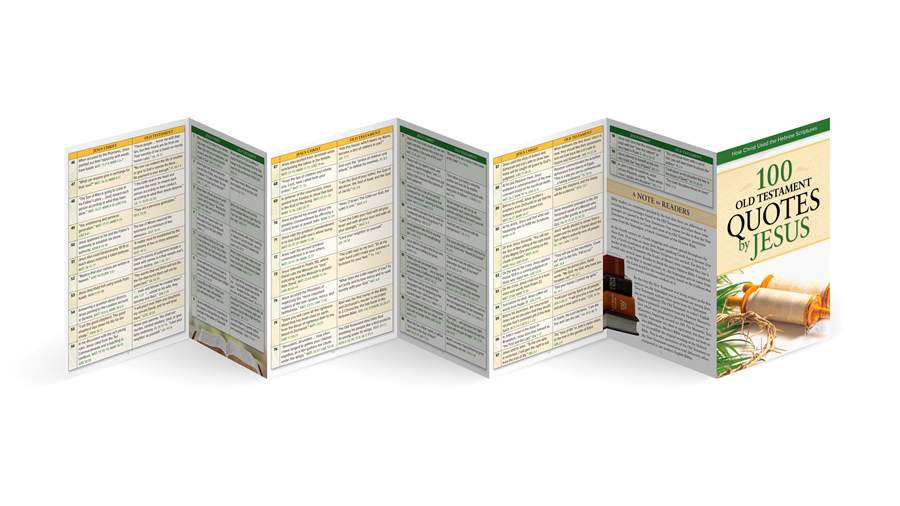 A view of the other side of 100 Old Testament Quotes by Jesus