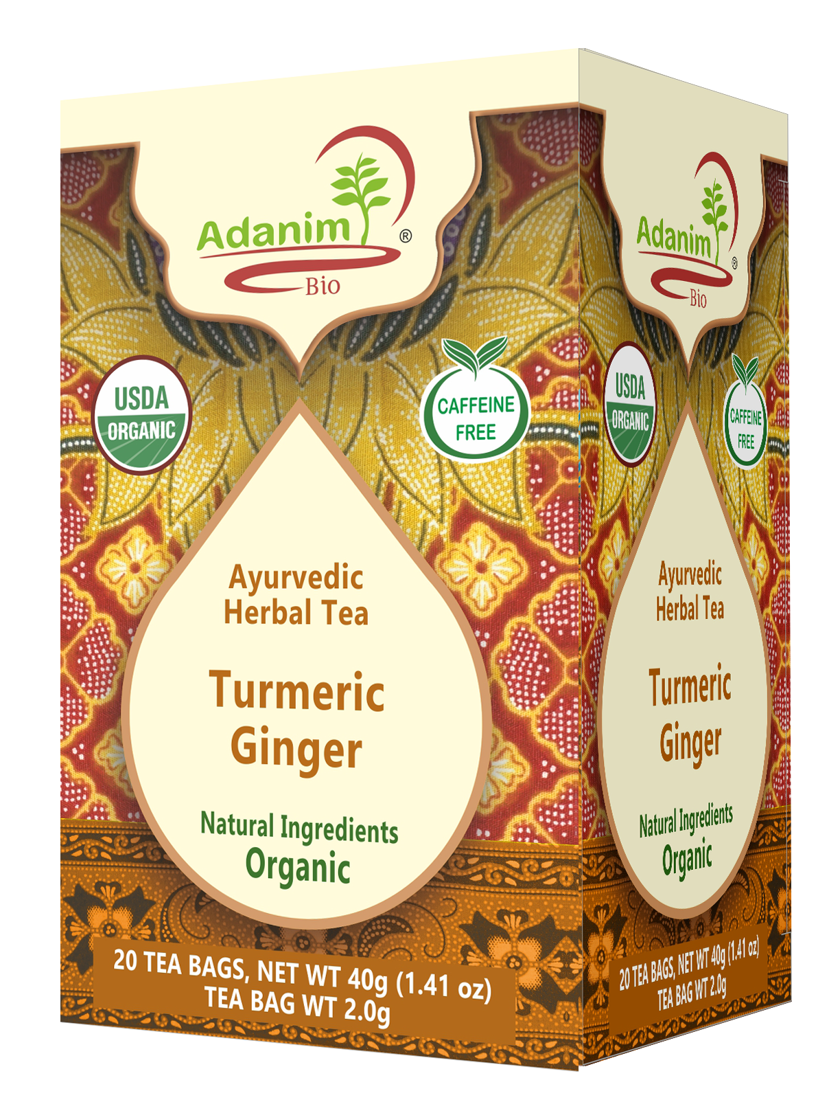 Turmeric Ginger Ayurvedic Herbal Tea