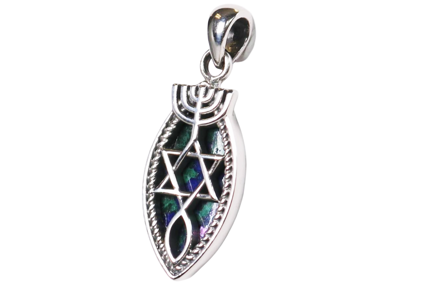 Eilat Stone & Silver Grafted-In Necklace