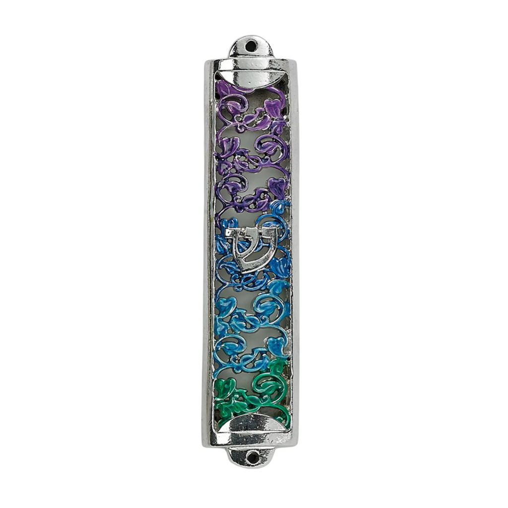 Gradient Filigree Enamel Mezuzah 5"