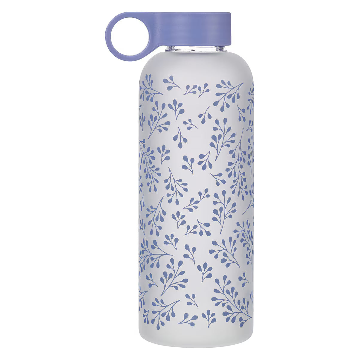 Saved by Grace Lilac Botanical Glass Water Bottle - Ephesians 2:8