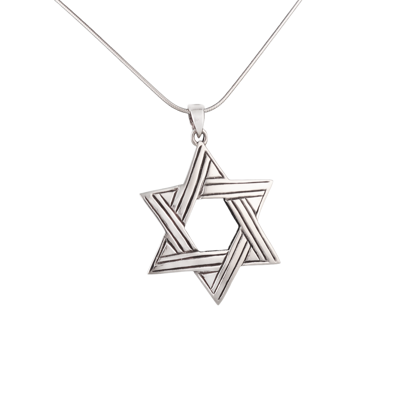 woven star of david with black stripes