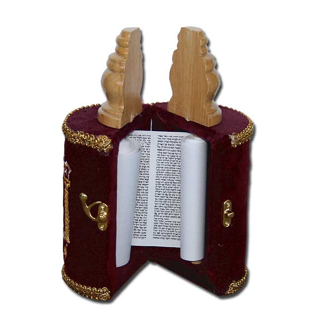 Velvet Cased Sephardic Torah Scroll