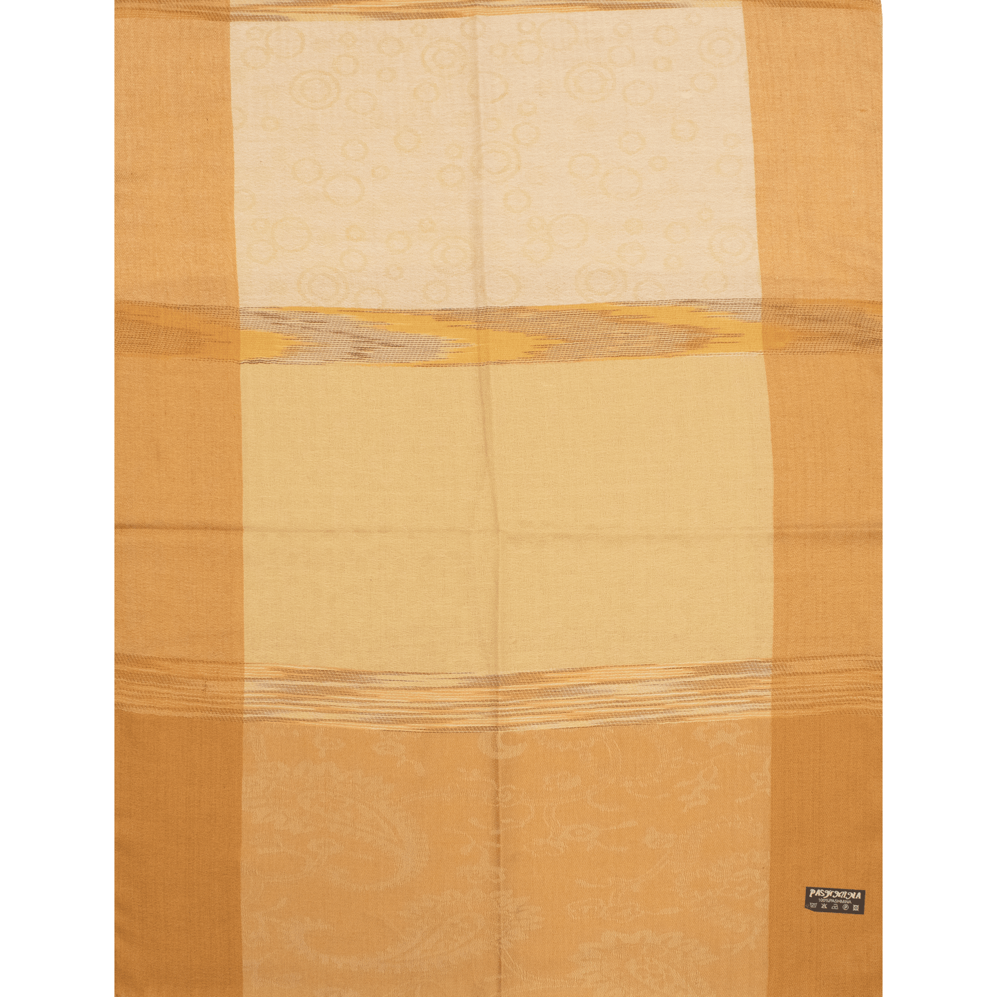 Pashmina Color Block Scarf TAN - BACK
