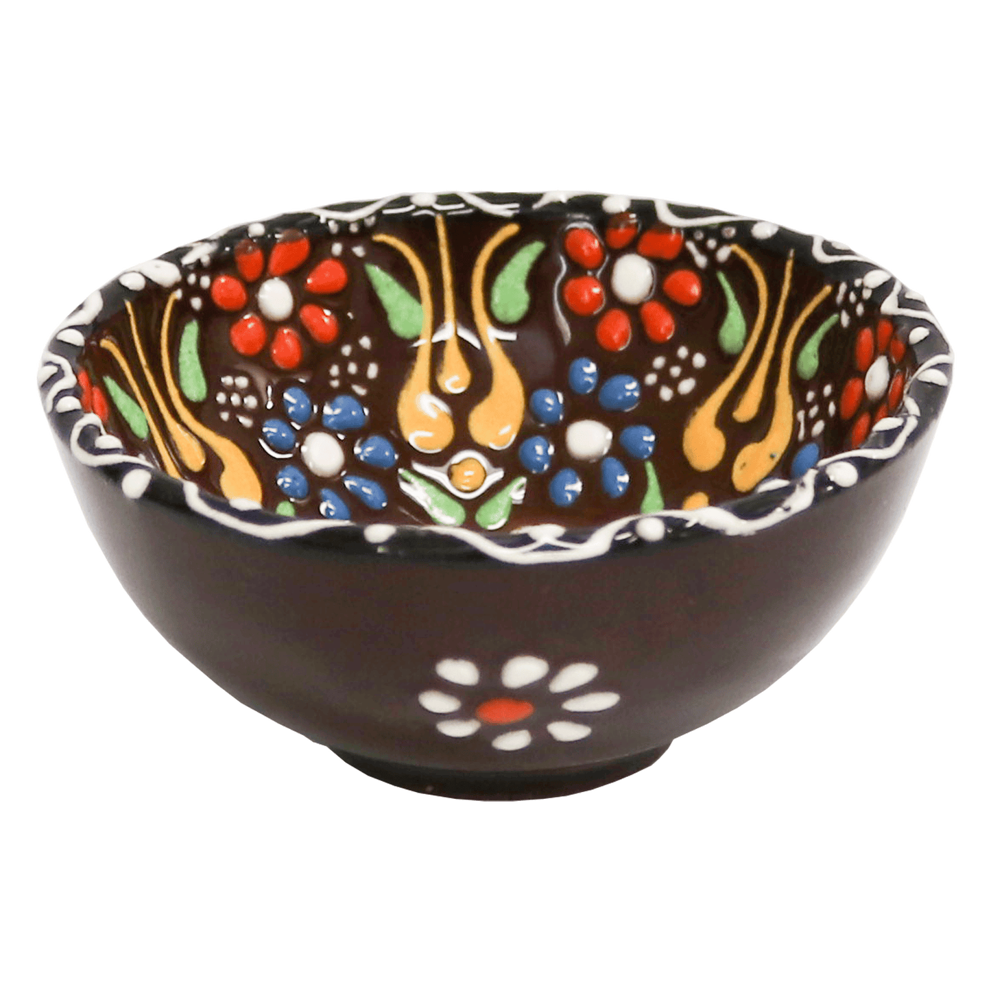 Israeli Bread Dipping Set - Brown Floral (Various Patterns)