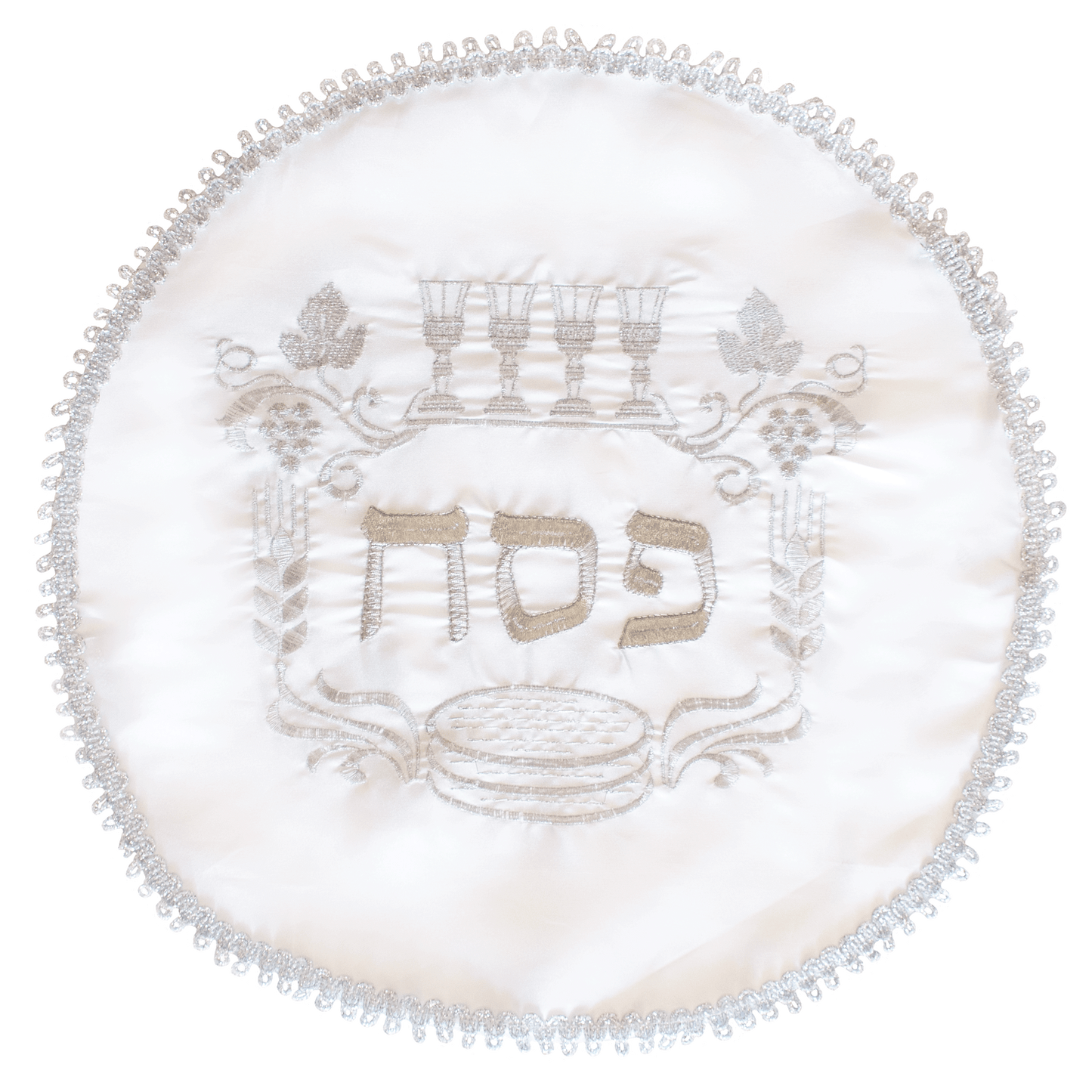 Passover Cover with Silver Embroidery